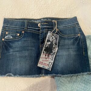 Cowgirl Tuff Dark Blue Mini Skirt